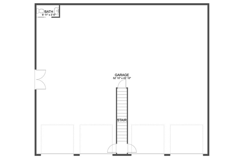 Architectural House Design - Floor Plan - Main Floor for Craftsman House Plan #1060-251, 0.5 bath
