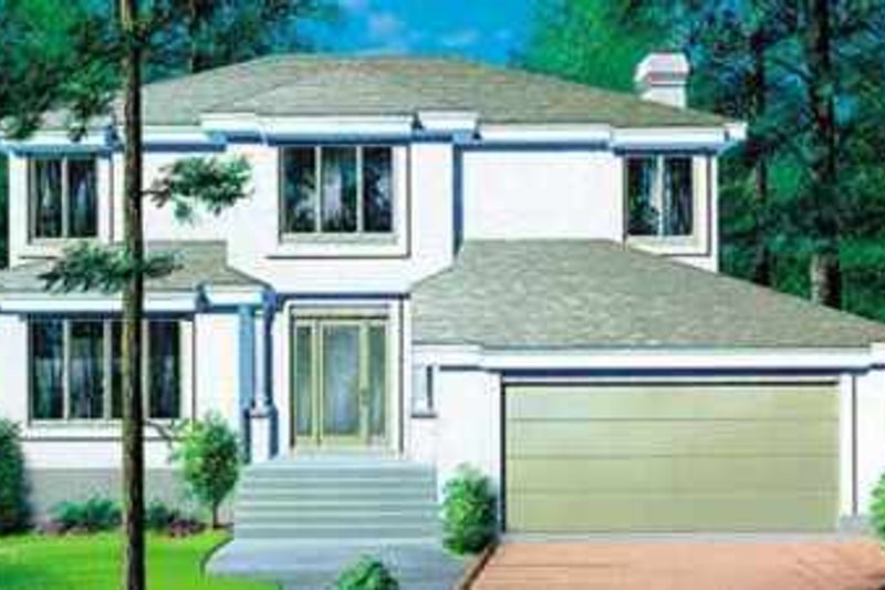 Dream House Plan - Contemporary Exterior - Front Elevation Plan #25-2049