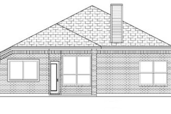 Exterior - Rear Elevation for Traditional House Plan #84-323 - 3 bed, 2 bath