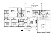 European Style House Plan - 3 Beds 2.5 Baths 1896 Sq/Ft Plan #21-533 Floor 