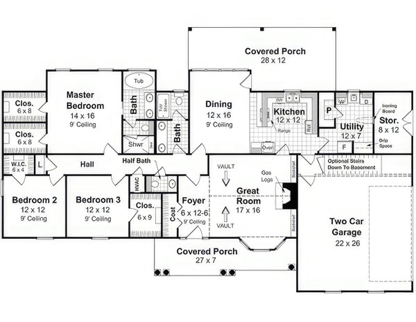 Home Plan - European Floor Plan - Main Floor Plan #21-533