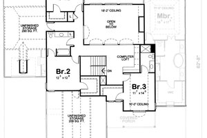 Exterior - Front Elevation 3 for Craftsman House Plan #20-1825 - 4 bed, 4.5 bath