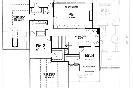 Exterior - Front Elevation 3 for Craftsman House Plan #20-1825 - 4 bed, 4.5 bath