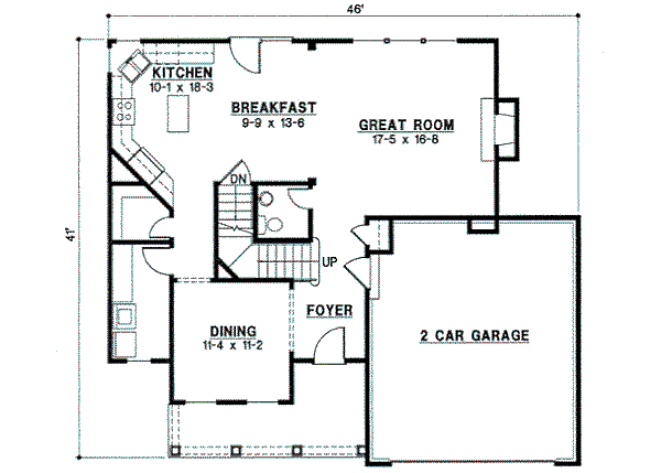 Traditional Floor Plan - Main Floor Plan #67-798