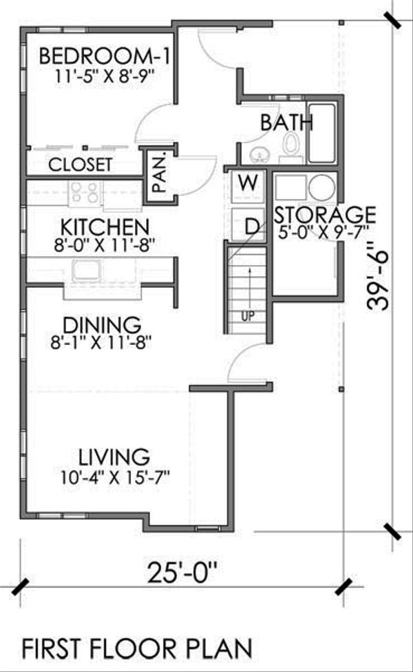 Modern Floor Plan - Main Floor Plan #518-1