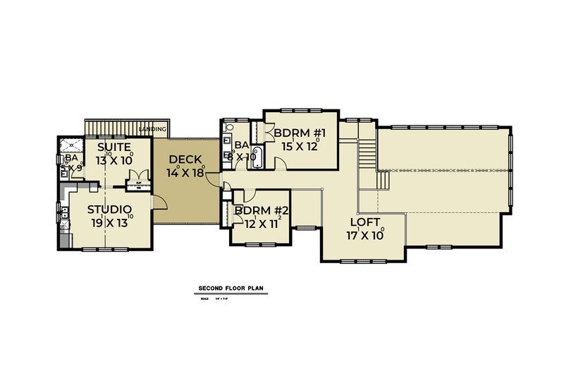 House Plan Design - Floor Plan - Upper Floor for Contemporary House Plan #1070-84 - 4 bed, 3.5 bath