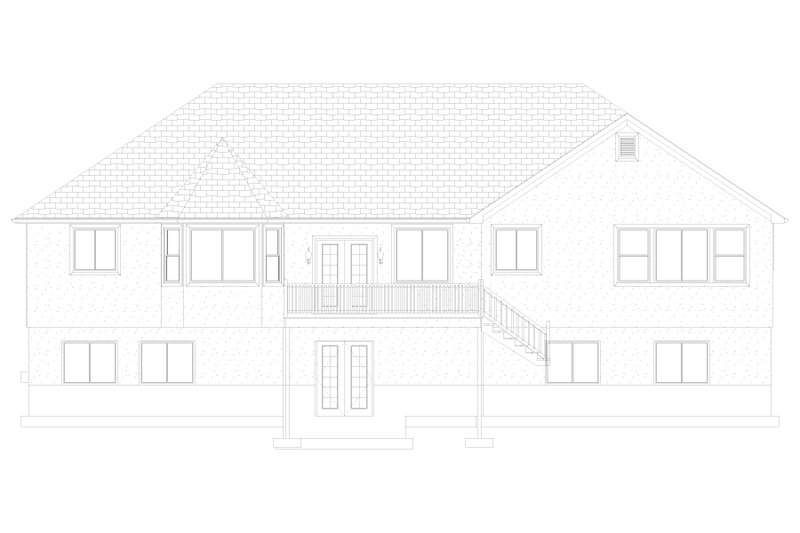 Home Plan - Exterior - Rear Elevation 2 for Country House Plan #1060-349 - 3 bed, 2.5 bath