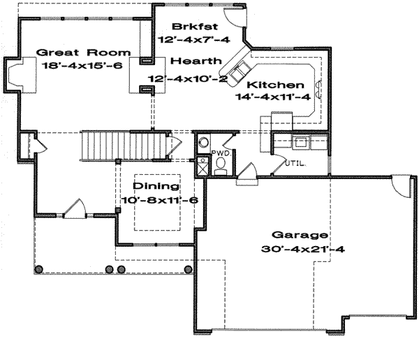 Traditional Floor Plan - Main Floor Plan #6-147