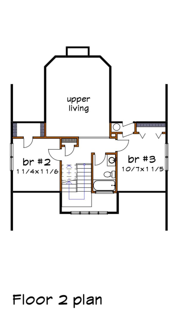 Home Plan - Craftsman Floor Plan - Upper Floor Plan #79-222