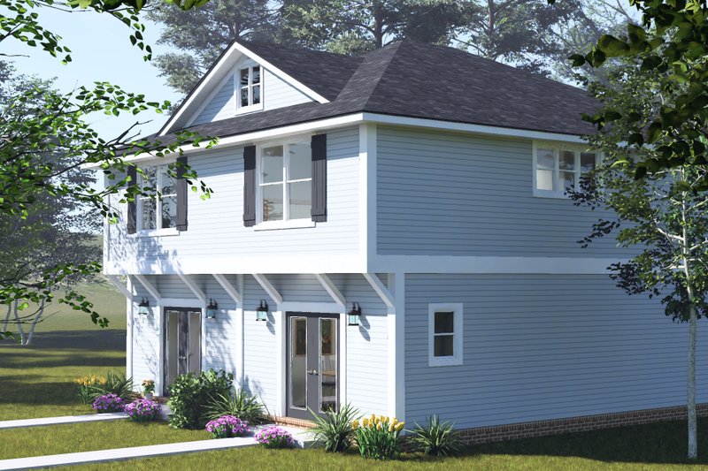 Home Plan - Exterior - Other Elevation 2 for Cottage House Plan #513-2491 - 2 bed, 2.5 bath
