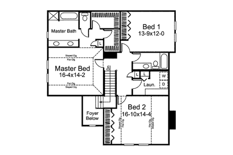 Dream House Plan - Floor Plan - Upper Floor for Victorian House Plan #57-545 - 3 bed, 2.5 bath