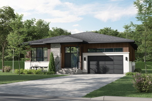 Contemporary Exterior - Front Elevation Plan #25-4983