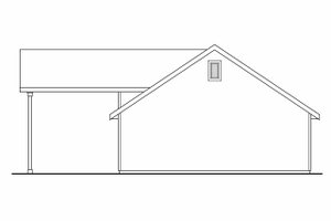 Exterior - Rear Elevation for Traditional House Plan #124-1321, 0 bath