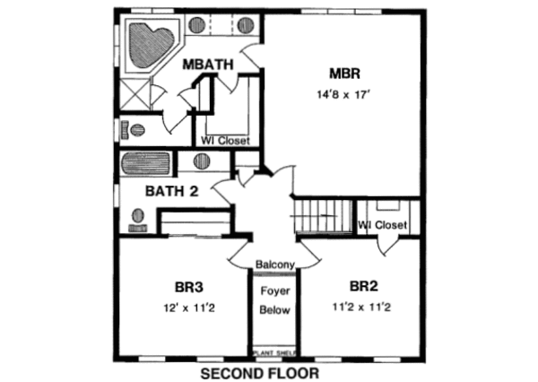 Country Floor Plan - Upper Floor Plan #316-113