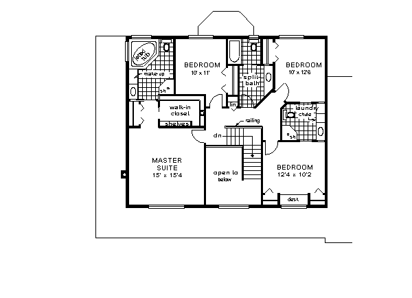 Architectural House Design - Country Floor Plan - Upper Floor Plan #18-260
