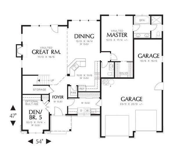 Home Plan - European Floor Plan - Main Floor Plan #48-535