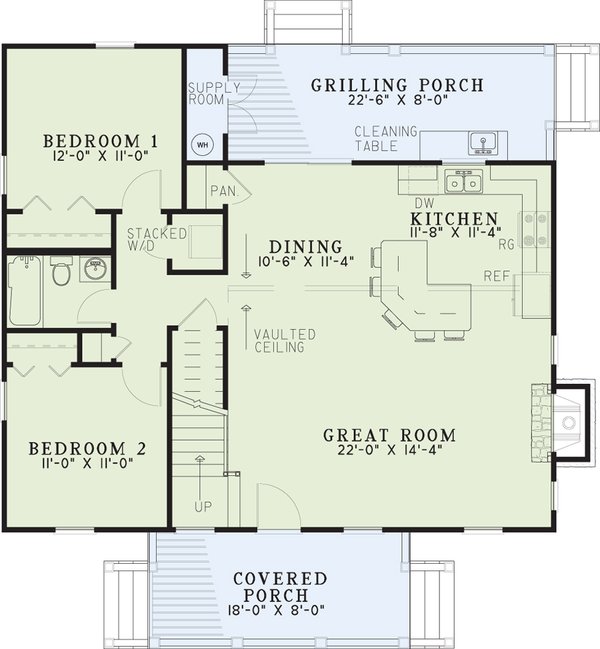 Home Plan - Country Floor Plan - Main Floor Plan #17-2885