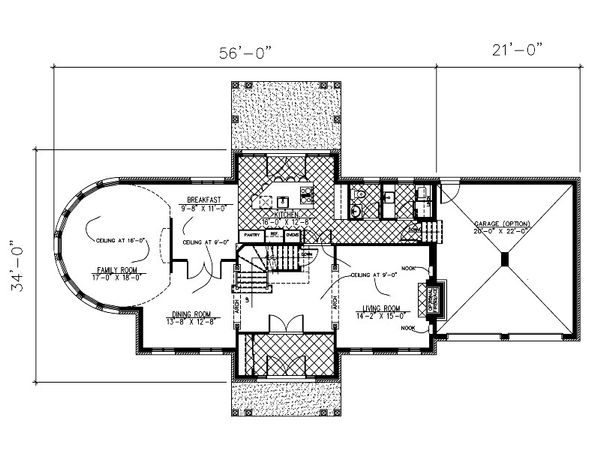 European Floor Plan - Main Floor Plan #138-328