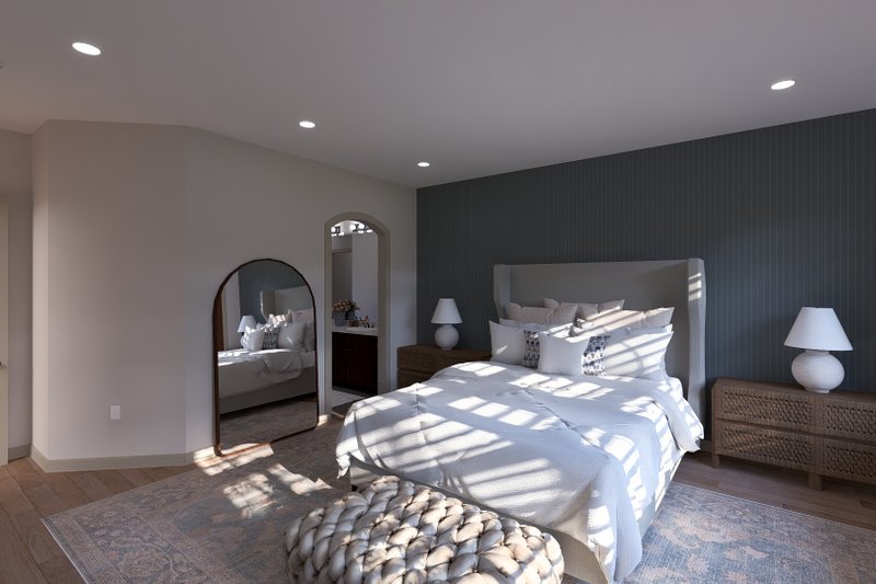 House Blueprint - Interior - Master Bedroom 1 for Traditional House Plan #1060-474 - 2 bed, 2 bath