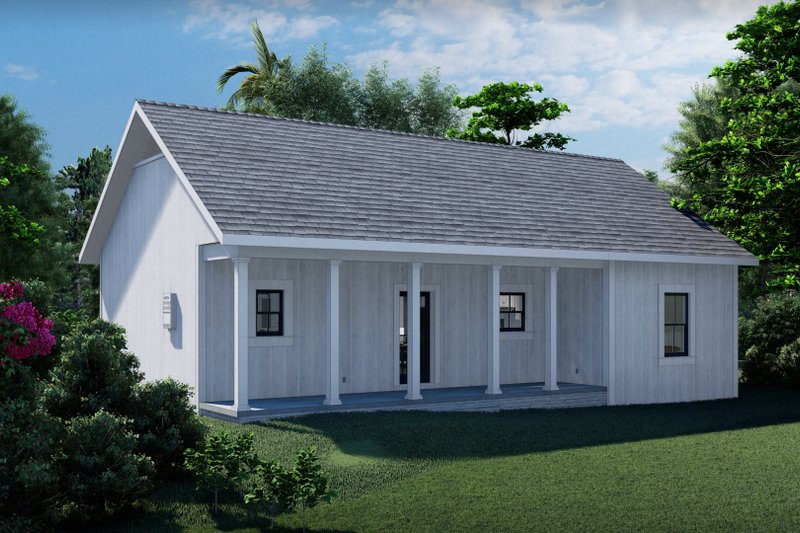 Architectural House Design - Exterior - Rear Elevation for Farmhouse House Plan #44-224 - 3 bed, 2 bath