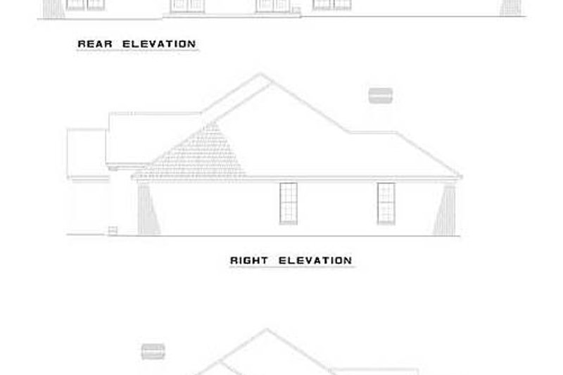Dream House Plan - Exterior - Rear Elevation for Traditional House Plan #17-551 - 4 bed, 2.5 bath