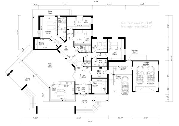 Modern Floor Plan - Main Floor Plan #549-17