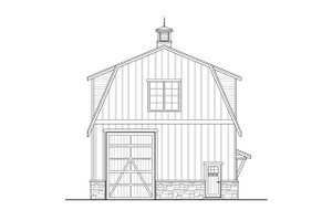 Exterior - Rear Elevation for Barndominium House Plan #124-1358 - 2 bed, 2.5 bath