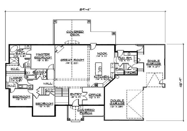 Home Plan - Traditional Floor Plan - Main Floor Plan #5-303