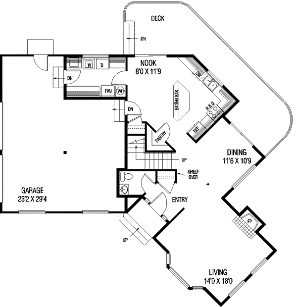 Country Floor Plan - Main Floor Plan #60-504