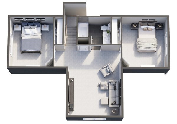 House Plan Design - Floor Plan - Upper Floor 1 for Farmhouse House Plan #51-1535 - 3 bed, 2.5 bath