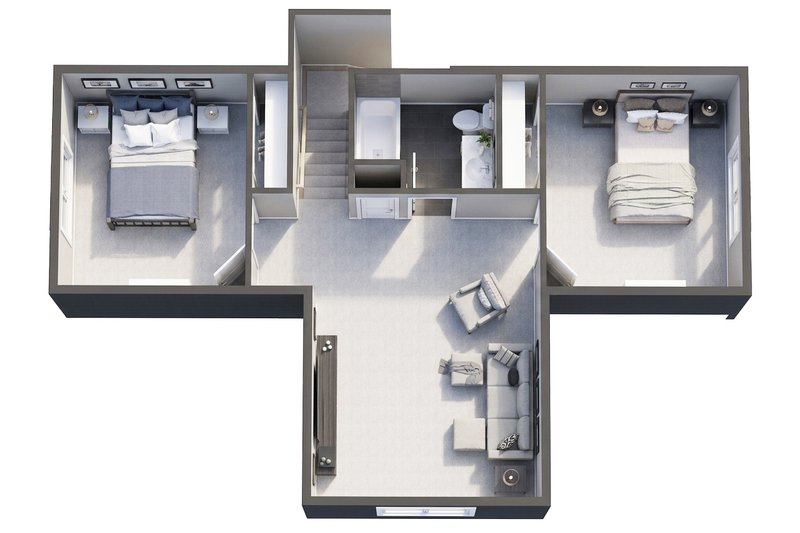 House Plan Design - Floor Plan - Upper Floor 1 for Farmhouse House Plan #51-1535 - 3 bed, 2.5 bath