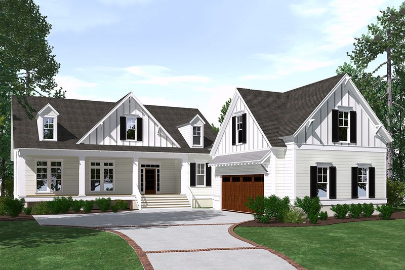House Blueprint - Farmhouse Exterior - Front Elevation Plan #1071-9