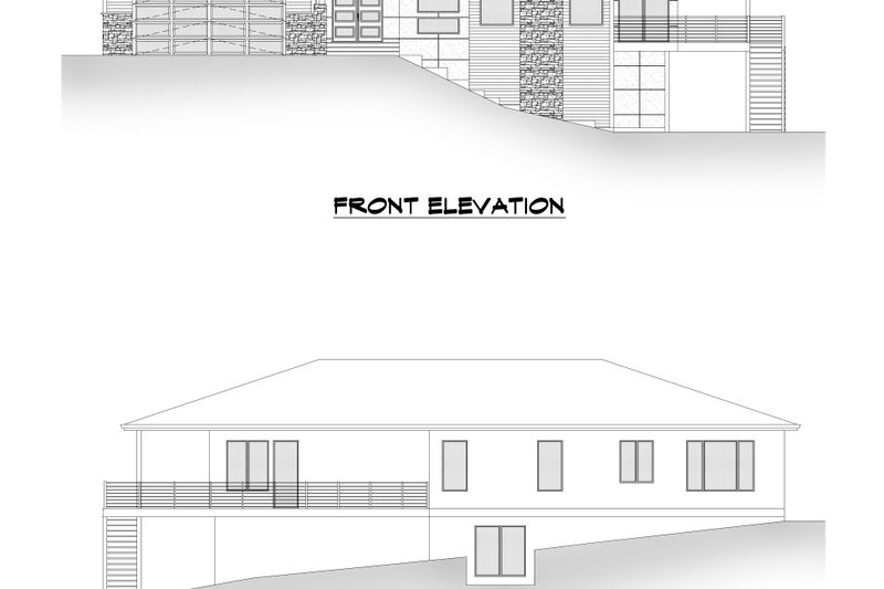 Architectural House Design - Exterior - Other Elevation 2 for Contemporary House Plan #1066-199 - 3 bed, 3.5 bath