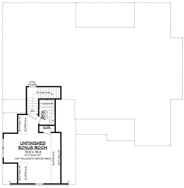 Farmhouse Floor Plan - Upper Floor Plan #430-393
