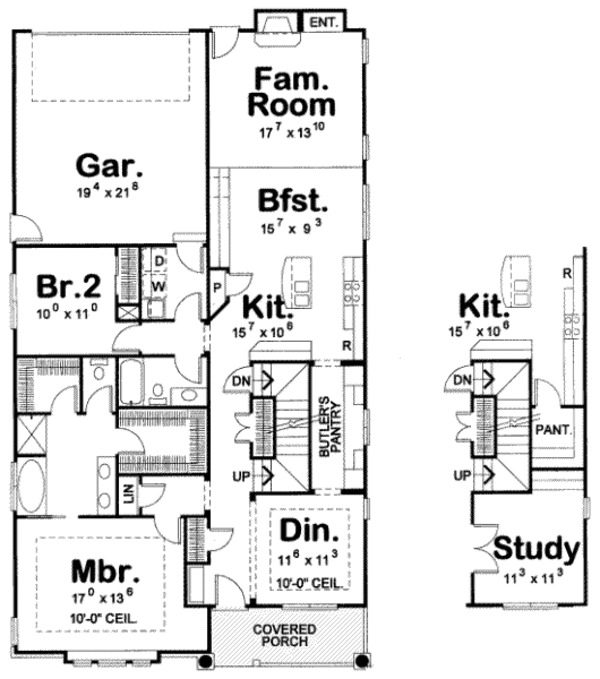 Home Plan - Bungalow Floor Plan - Main Floor Plan #20-1738