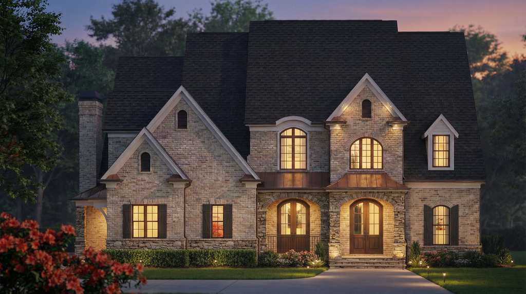 Exterior - Front Elevation 5 for European House Plan #119-293 - 4 bed, 3.5 bath