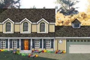 Country Exterior - Front Elevation Plan #3-179