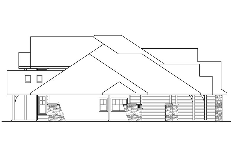 House Design - Exterior - Other Elevation 1 for Craftsman House Plan #124-930 - 3 bed, 5.5 bath