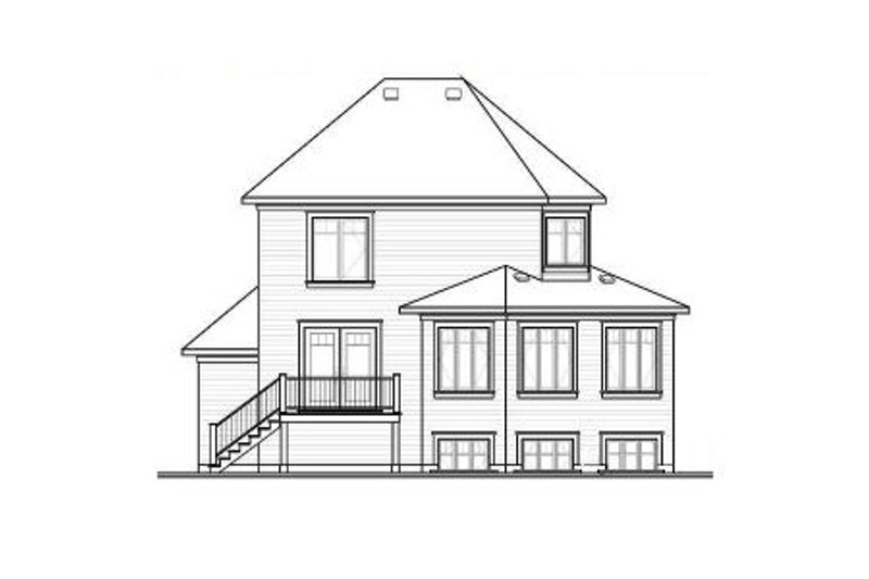Home Plan - Exterior - Rear Elevation for Country House Plan #23-2191 - 3 bed, 1.5 bath