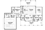 Southern Style House Plan - 3 Beds 3 Baths 1792 Sq/Ft Plan #45-572 