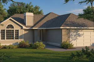 Traditional Exterior - Front Elevation Plan #90-102