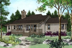 Country Exterior - Front Elevation Plan #929-69