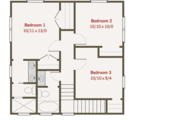 Craftsman Style House Plan - 3 Beds 2.5 Baths 1352 Sq/Ft Plan #461-5 