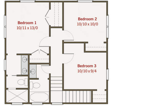 Architectural House Design - Craftsman Floor Plan - Upper Floor Plan #461-5