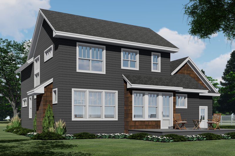 Architectural House Design - Exterior - Rear Elevation 2 for Craftsman House Plan #51-1193 - 3 bed, 2.5 bath
