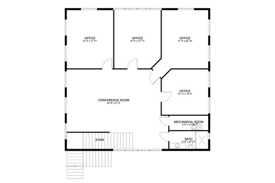 Floor Plan - Upper Floor for Farmhouse House Plan #1060-80, 3 bath