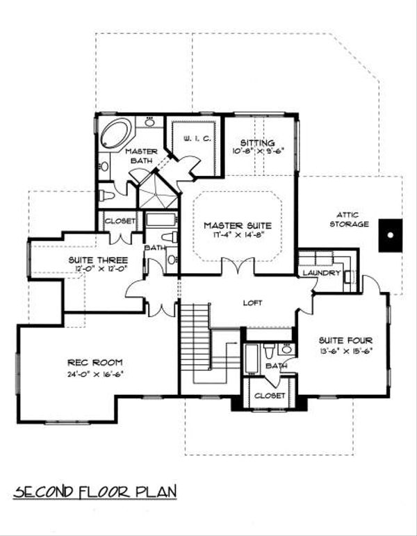 Architectural House Design - Victorian Floor Plan - Upper Floor Plan #413-142