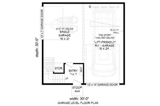 Floor Plan - Main Floor for Contemporary House Plan #932-761, 0 bath
