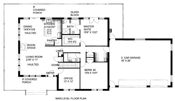Bungalow Floor Plan - Main Floor Plan #117-629