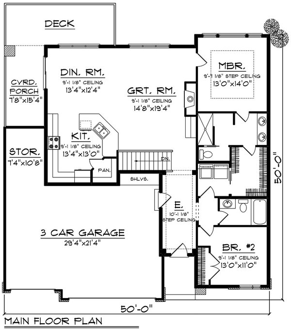 Prairie Floor Plan - Main Floor Plan #70-1533